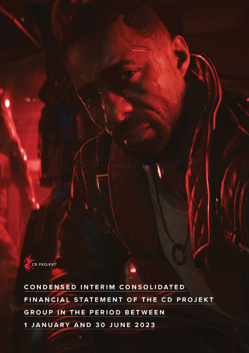 Cover of Condensed Interim Consolidated Financial Statement of the CD PROJEKT Group: H1 2023