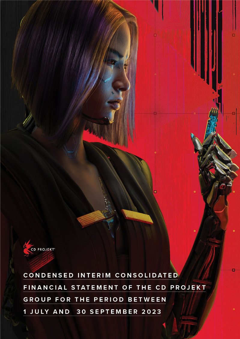 Cover of CD PROJEKT Group Condensed Interim Consolidated Financial Statement: Q3 2023