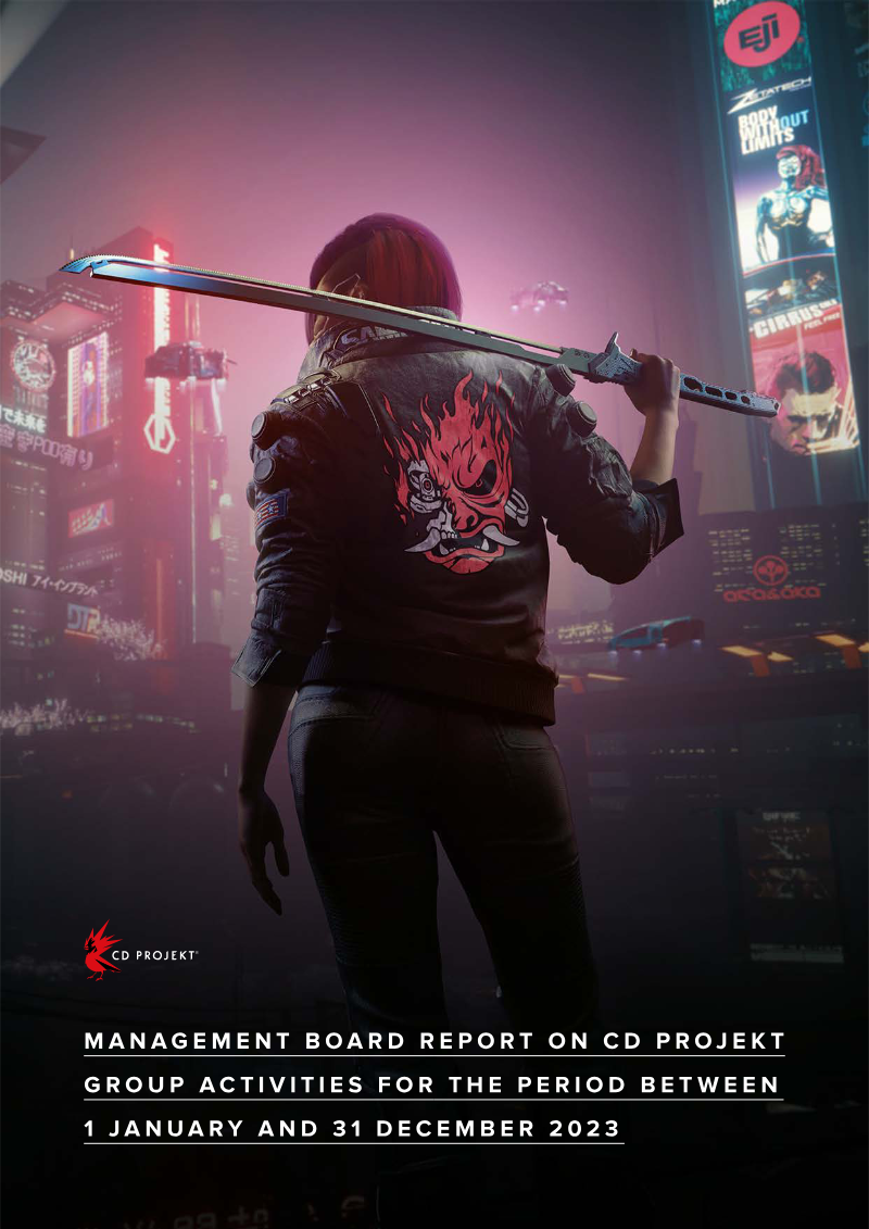 Cover of Management Board Report on CD PROJEKT Group Activities in 2023