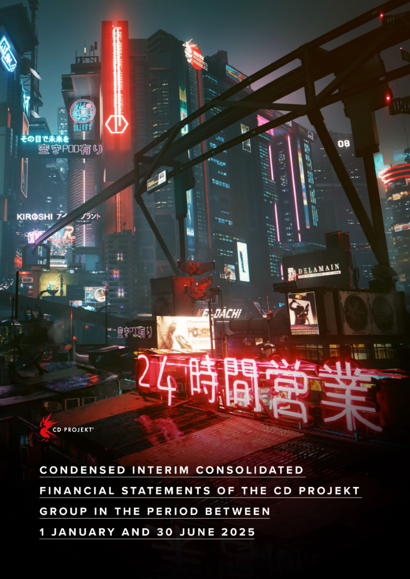 Cover of Condensed Interim Consolidated Financial Statements of the CD PROJEKT Group: H1 2025
