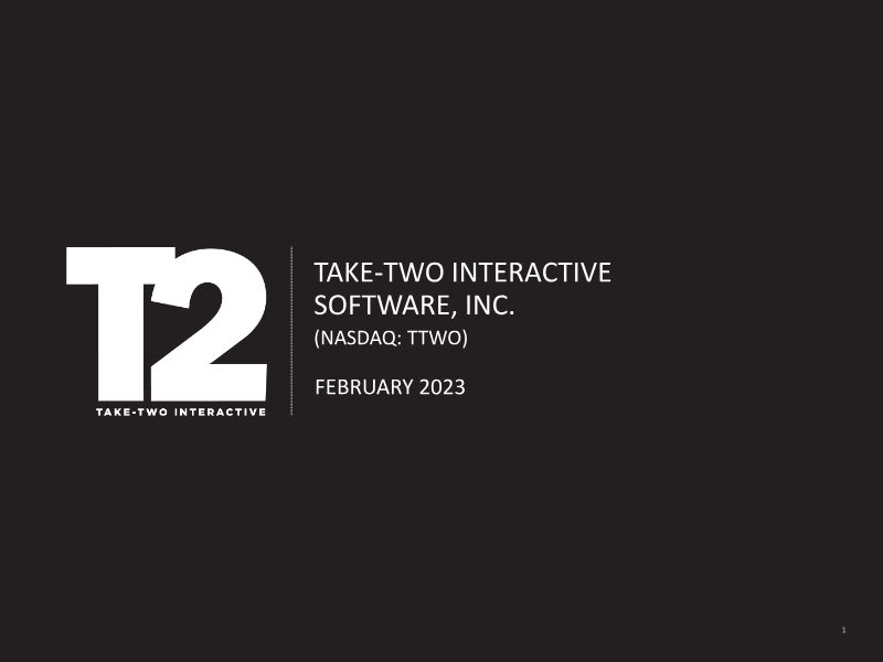 Cover of Take-Two Interactive Investor Presentation: February 2023