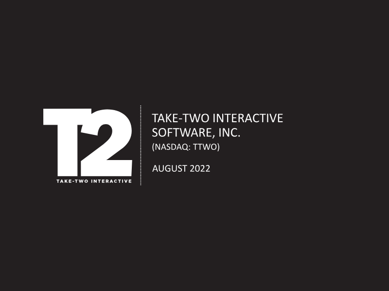 Cover of Take-Two Interactive Investor Presentation: August 2022