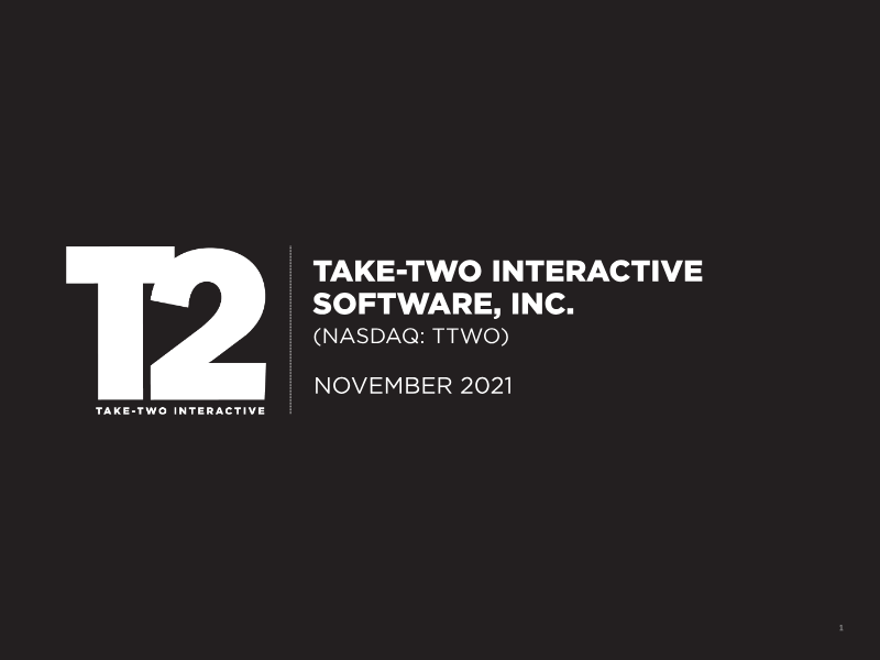 Cover of Take-Two Interactive Investor Presentation: November 2021