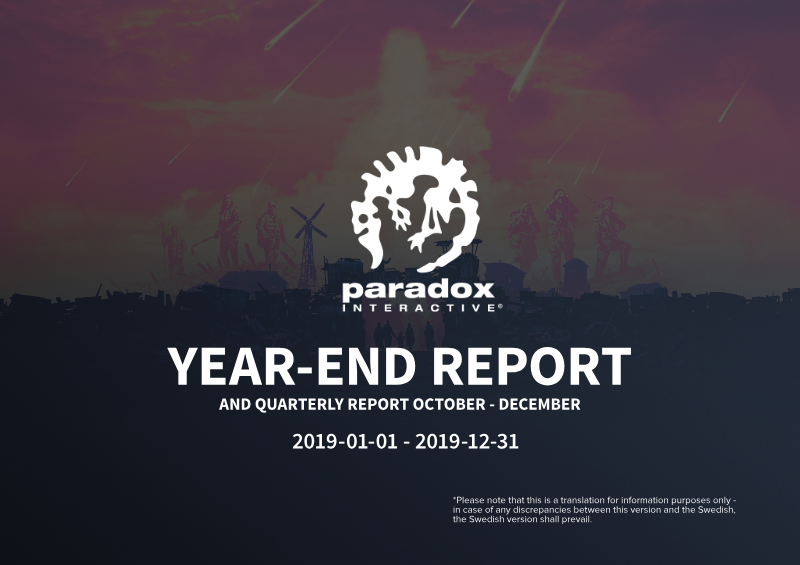 Cover of Year-end Report and Quarterly Report: October–December 2019
