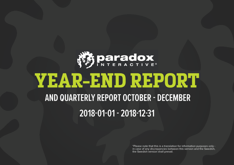 Cover of Year-End Report 2018
