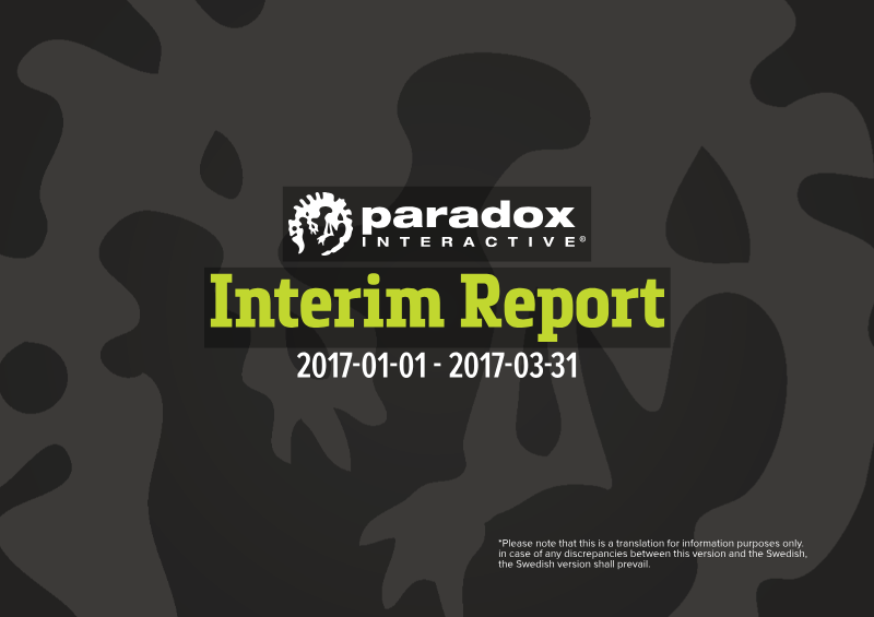 Cover of Paradox Interactive Interim Report: Q1 2017