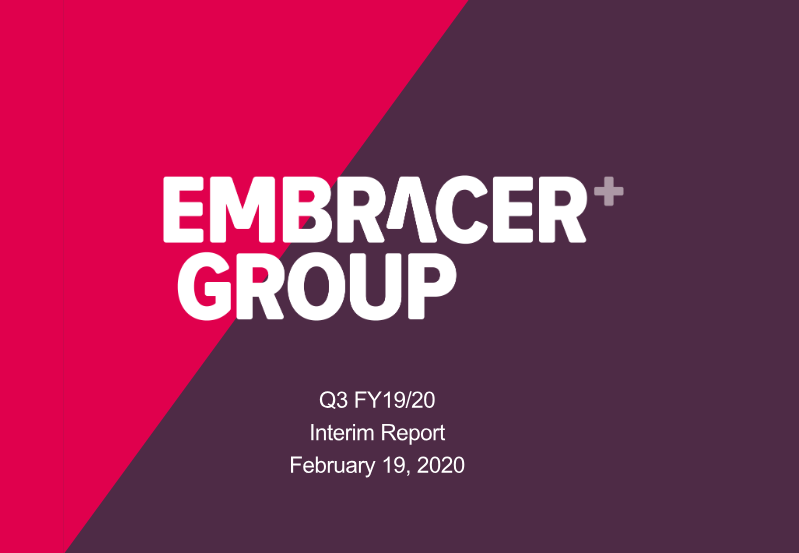 Cover of Embracer Group Q3 FY19/20 Interim Report