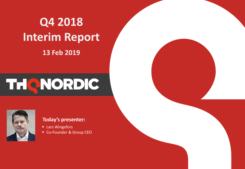 Cover of THQ Nordic Q4 2018 Interim Report