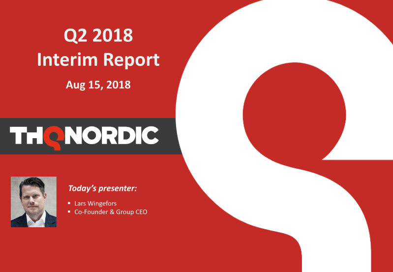 Cover of THQ Nordic Q2 2018 Interim Report