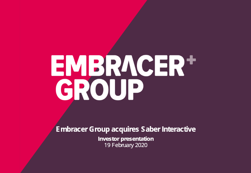 Cover of Embracer Group Acquires Saber Interactive: Investor Presentation