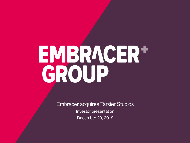 Cover of Embracer Acquires Tarsier Studios: Investor Presentation