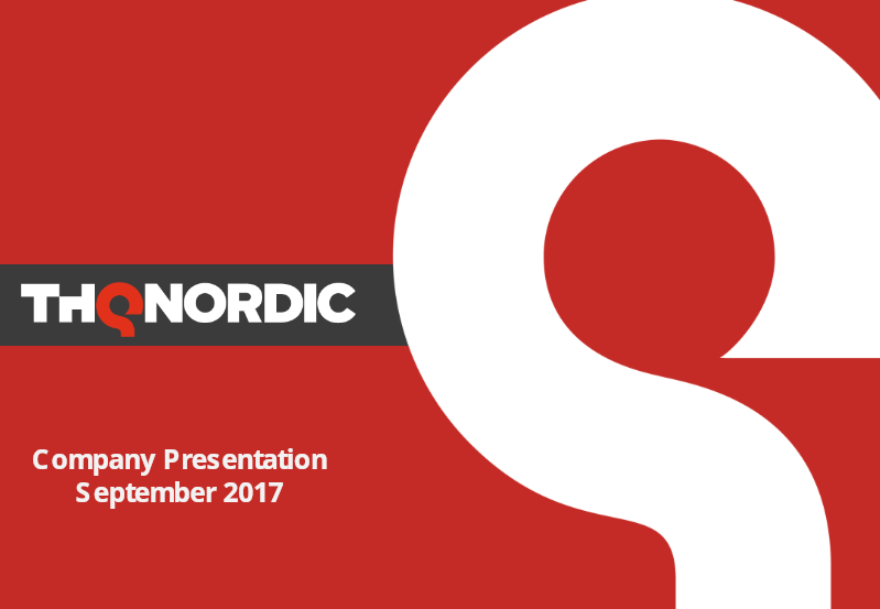 Cover of THQ Nordic Company Presentation: September 2017