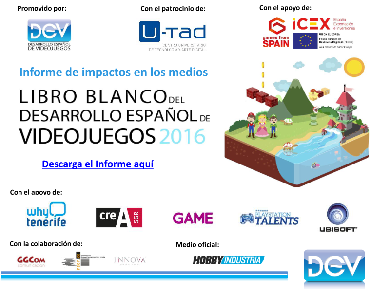 Cover of Libro Blanco del Desarrollo Español de Videojuegos 2016