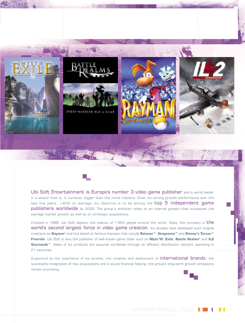 Cover of Ubisoft Annual Report 2002