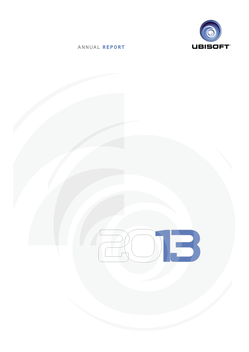 Cover of Ubisoft Annual Report 2013