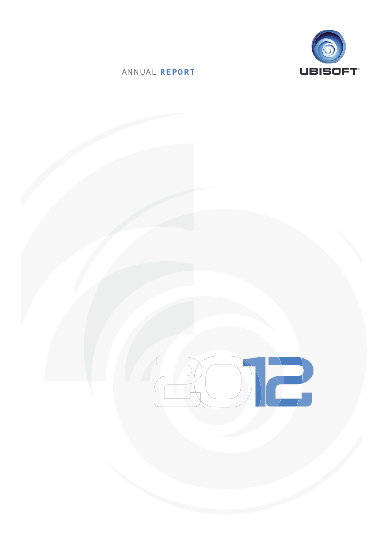 Cover of Ubisoft Annual Report 2012
