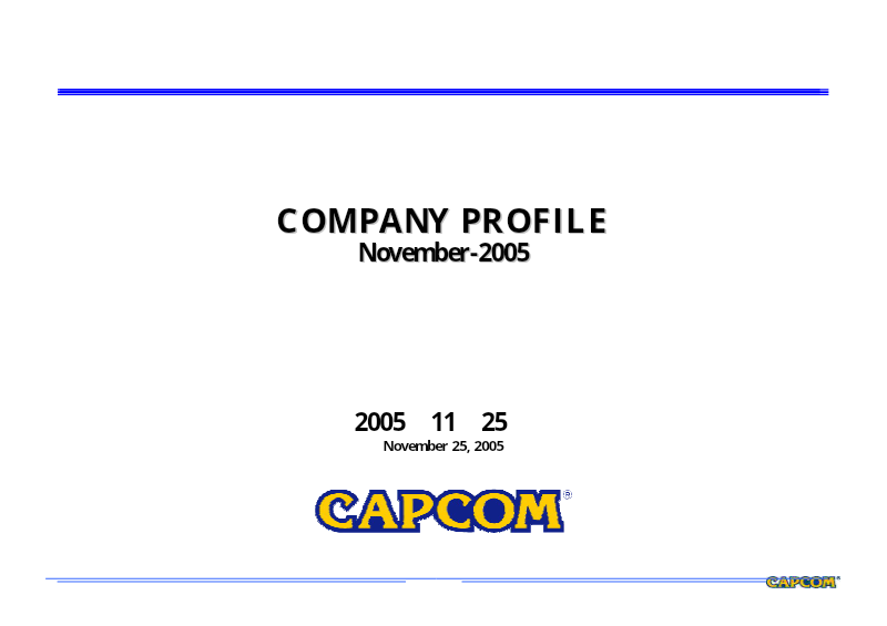 Cover of Capcom Interim Financial Results Briefing: Fiscal Year Ending March 2006