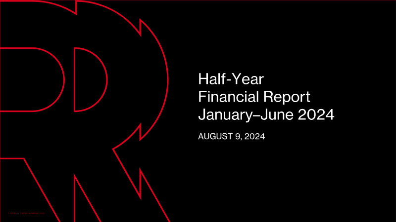 Cover of Remedy Half-Year Financial Report: January-June 2024