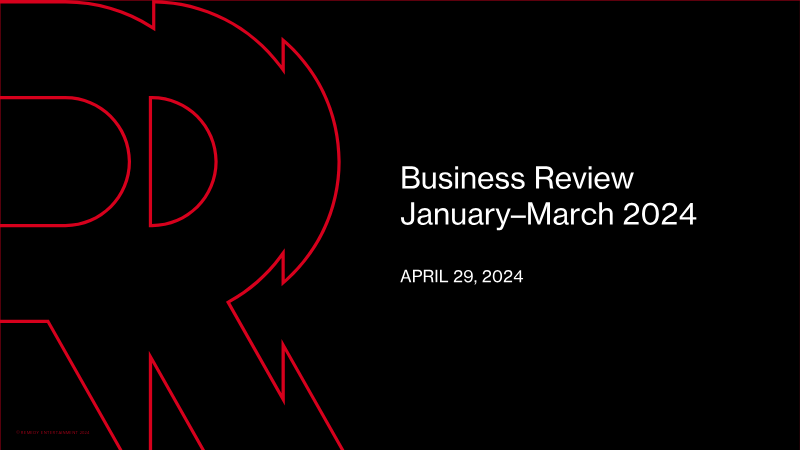 Cover of Remedy Entertainment Q1 2024 Business Review