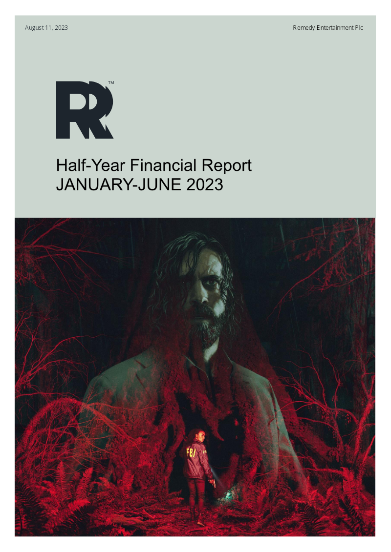Cover of Remedy Entertainment Half-Year Financial Report: January–June 2023