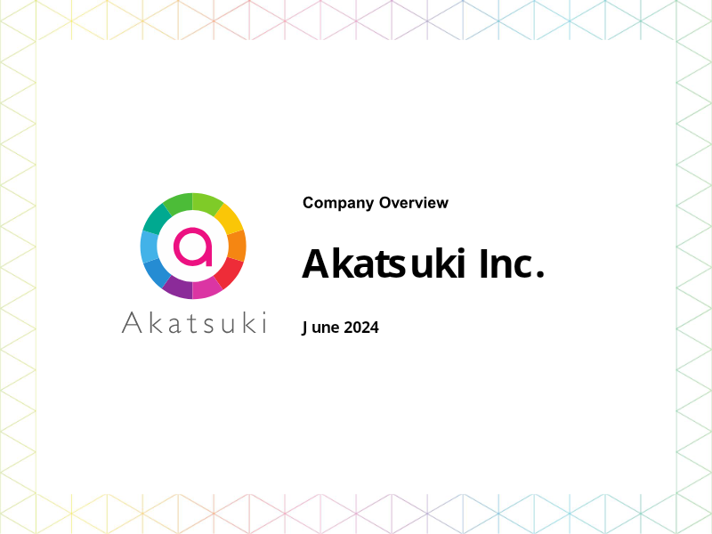 Cover of Akatsuki Inc. Company Overview: June 2024