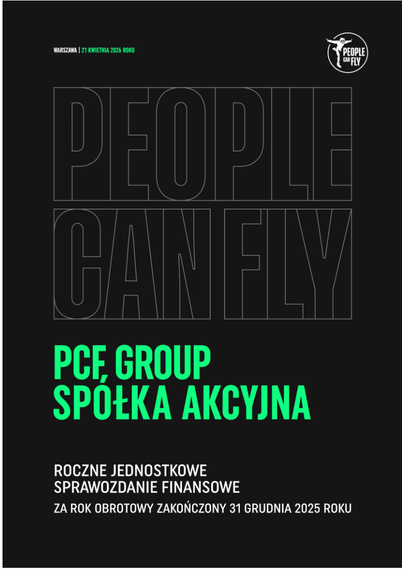 Cover of PCF Group Separate Annual Financial Statements: 2025