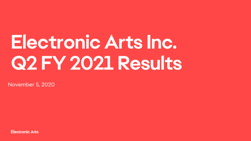 Cover of Electronic Arts Q2 FY 2021 Results