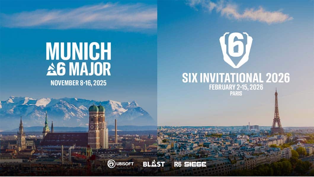 Cover of BLAST R6 Major to Munich in 2025, Six Invitational to Paris in 2026