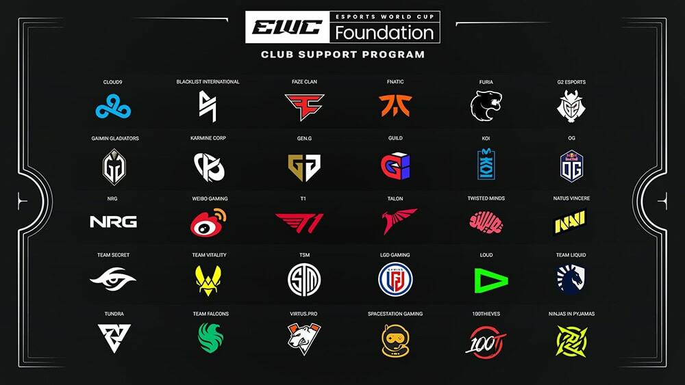 Cover of 30 Teams Selected for the Esports World Cup Club Support Program