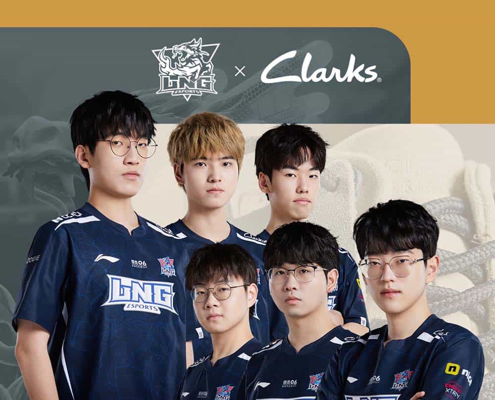 Cover of Clarks Sponsors League of Legends Pro League Team LNG