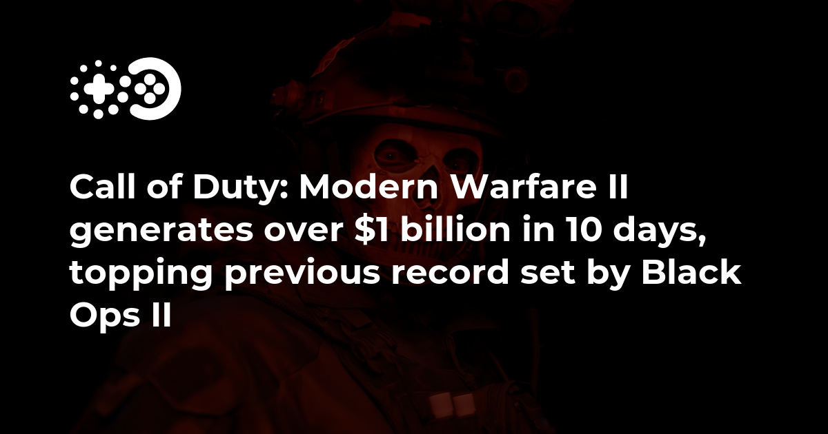 Cover of Call of Duty: Modern Warfare II Generates Over $1 Billion in 10 Days