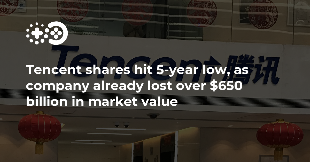 Cover of Tencent Shares Hit 5-Year Low