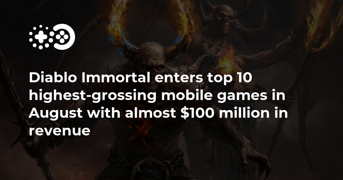 Cover of Diablo Immortal Enters Top 10 Highest-Grossing Mobile Games in August