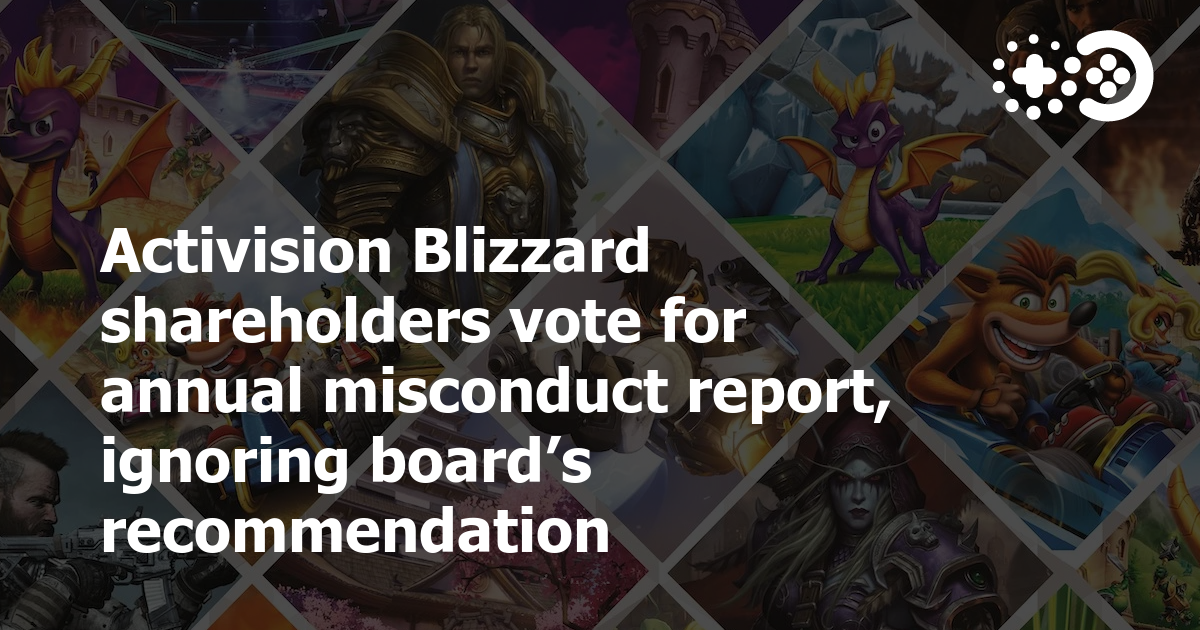 Cover of Activision Blizzard Shareholders Vote for Annual Misconduct Report