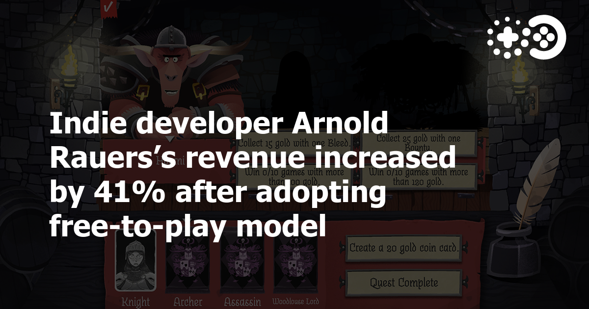 Cover of Indie Developer Arnold Rauers’s Revenue Increased by 41% After Adopting Free-to-Play Model
