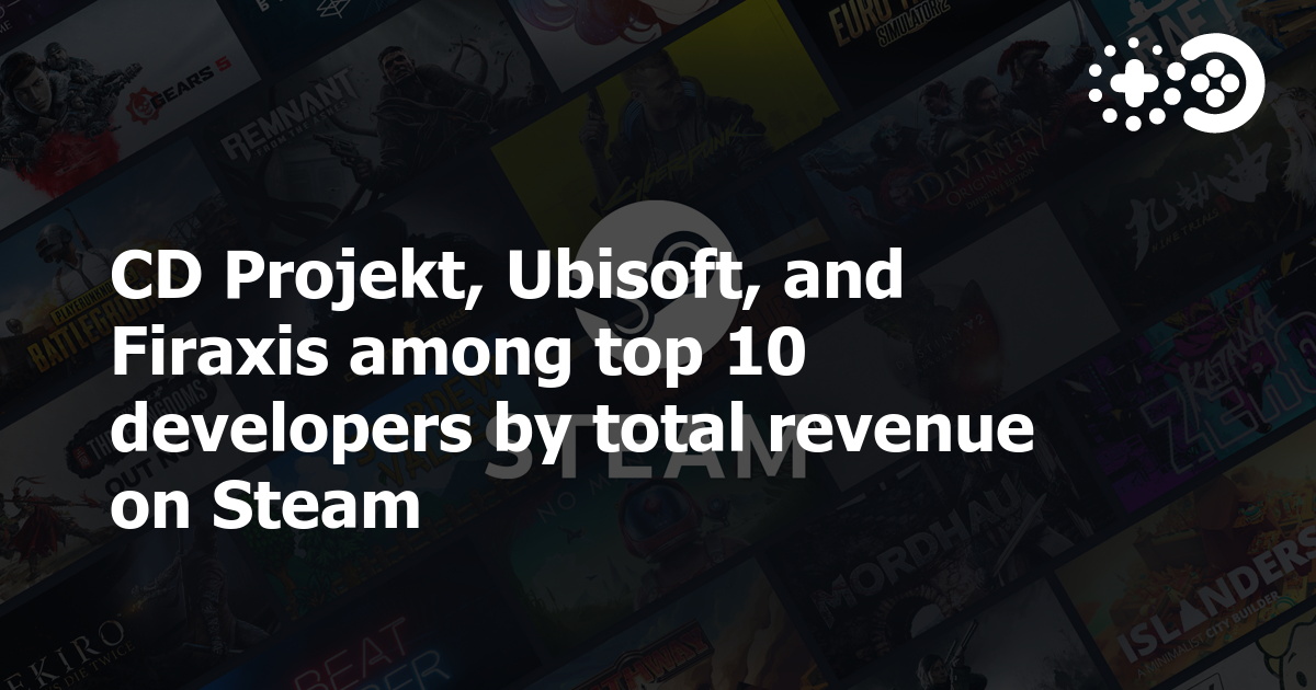 Cover of CD Projekt, Ubisoft, and Firaxis among Top 10 Developers by Total Revenue on Steam