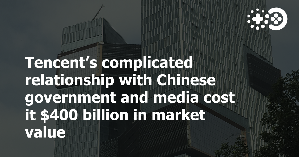 Cover of Tencent’s Complicated Relationship With Chinese Government and Media Cost It $400 Billion