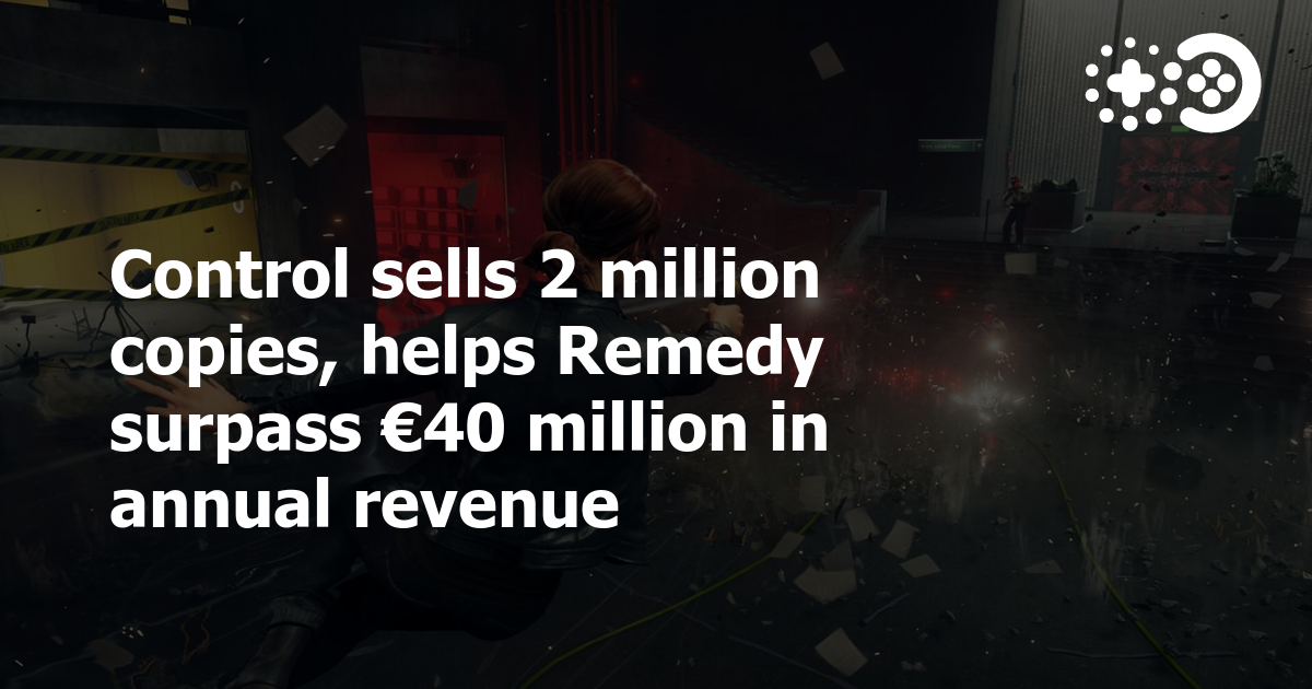 Cover of Control Sells 2 Million Copies, Helps Remedy Surpass €40 Million in Annual Revenue