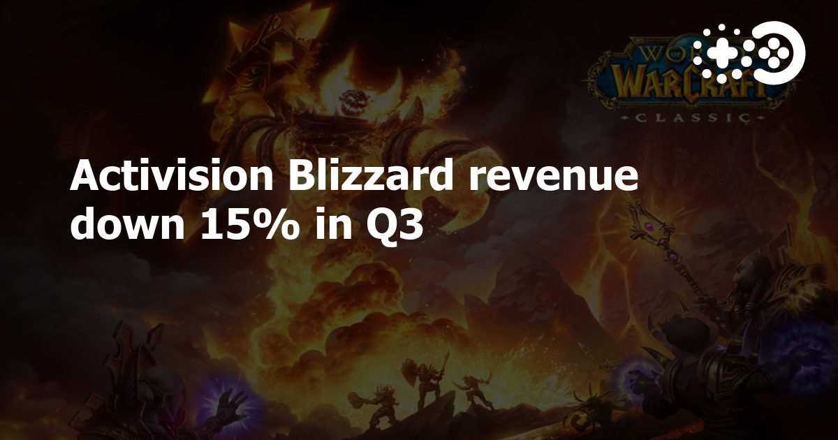 Cover of Activision Blizzard Revenue Down 15% in Q3