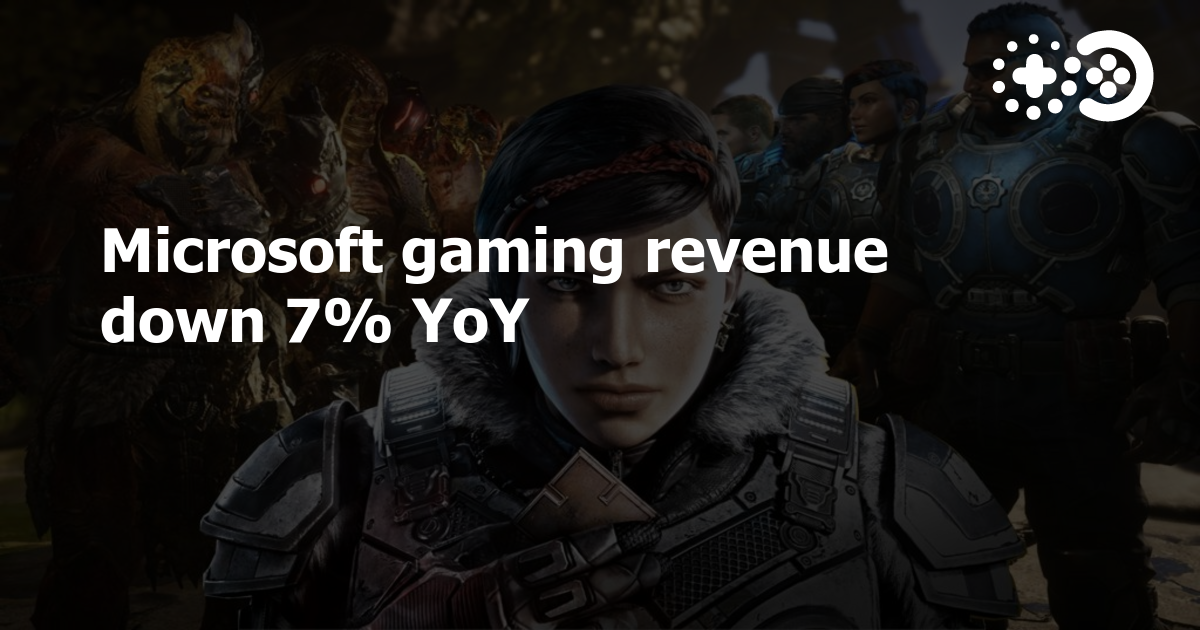 Cover of Microsoft Gaming Revenue Down 7% YoY