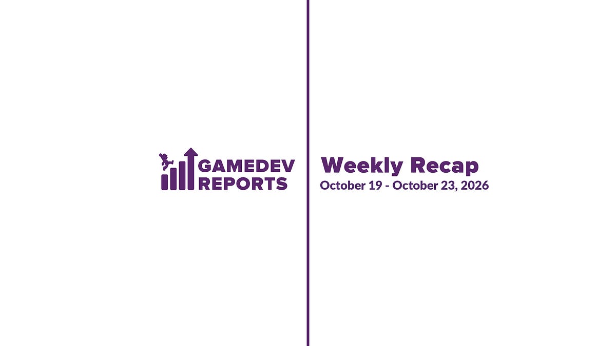 Cover of Weekly Gaming Reports Recap: October 19–23, 2026