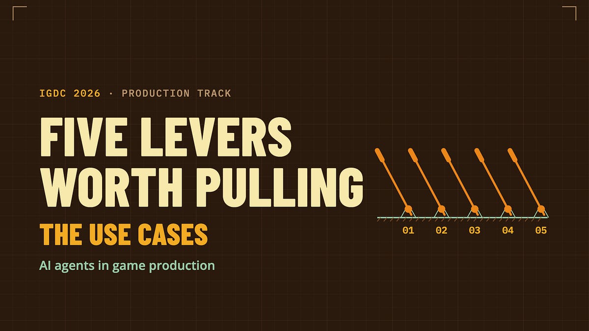 Cover of Five Levers Worth Pulling: AI Agents in Game Production